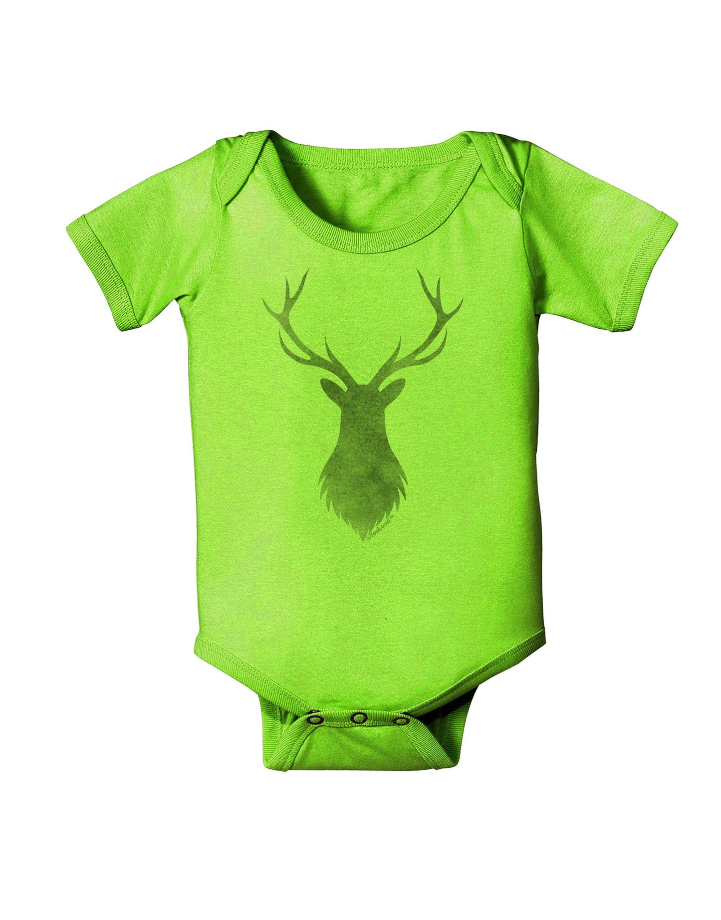 Majestic Stag Distressed Baby Romper Bodysuit-Baby Romper-TooLoud-Lime-06-Months-Davson Sales