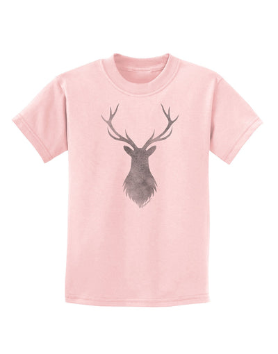 Majestic Stag Distressed Childrens T-Shirt-Childrens T-Shirt-TooLoud-PalePink-X-Small-Davson Sales