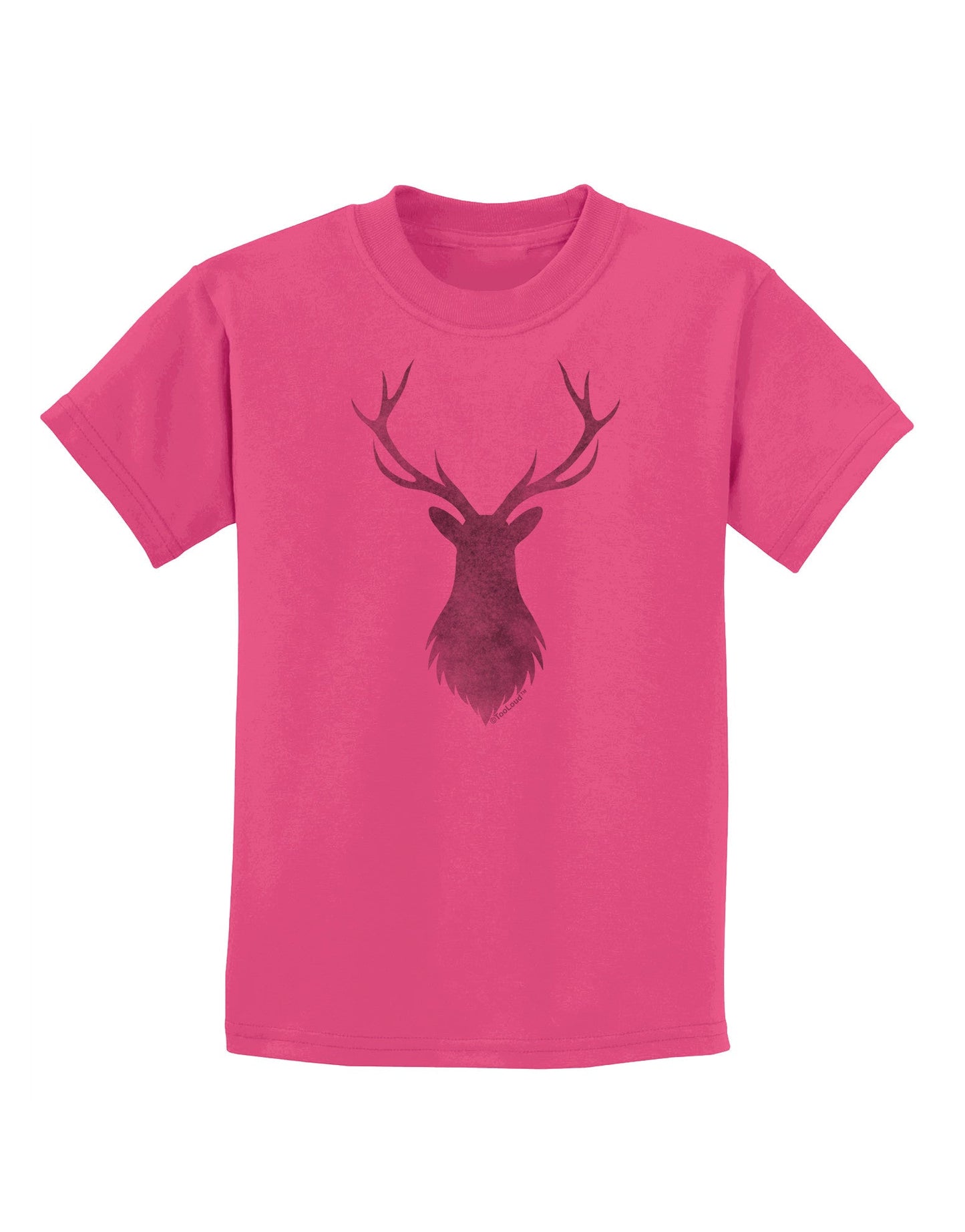 Majestic Stag Distressed Childrens T-Shirt-Childrens T-Shirt-TooLoud-Sangria-X-Small-Davson Sales