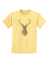 Majestic Stag Distressed Childrens T-Shirt-Childrens T-Shirt-TooLoud-Daffodil-Yellow-X-Small-Davson Sales