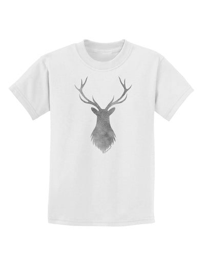 Majestic Stag Distressed Childrens T-Shirt-Childrens T-Shirt-TooLoud-White-X-Small-Davson Sales