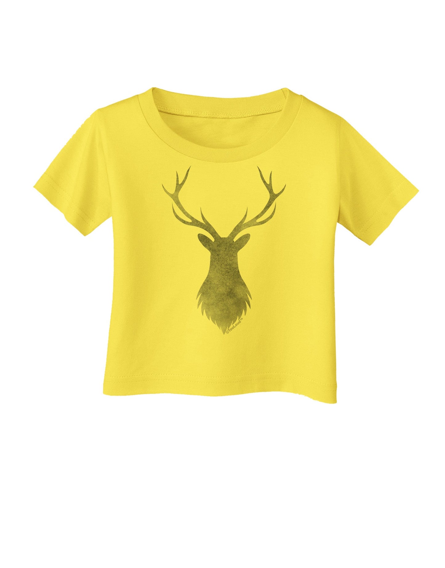 Majestic Stag Distressed Infant T-Shirt-Infant T-Shirt-TooLoud-Yellow-06-Months-Davson Sales
