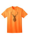 Majestic Stag Distressed - Premium Adult T-Shirt for the Modern Individual-Mens T-shirts-TooLoud-Neon-Orange-Small-Davson Sales