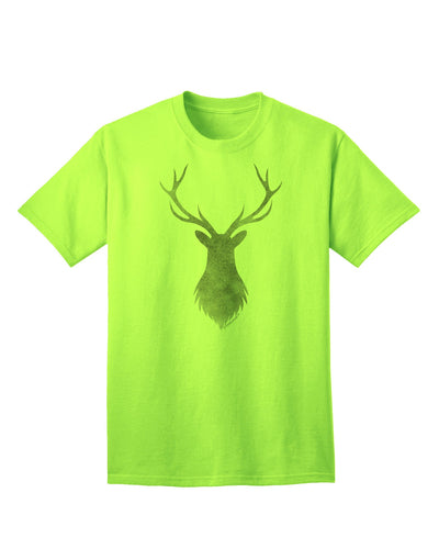 Majestic Stag Distressed - Premium Adult T-Shirt for the Modern Individual-Mens T-shirts-TooLoud-Neon-Green-Small-Davson Sales