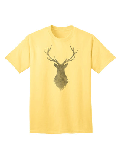 Majestic Stag Distressed - Premium Adult T-Shirt for the Modern Individual-Mens T-shirts-TooLoud-Yellow-Small-Davson Sales