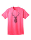 Majestic Stag Distressed - Premium Adult T-Shirt for the Modern Individual-Mens T-shirts-TooLoud-Neon-Pink-Small-Davson Sales