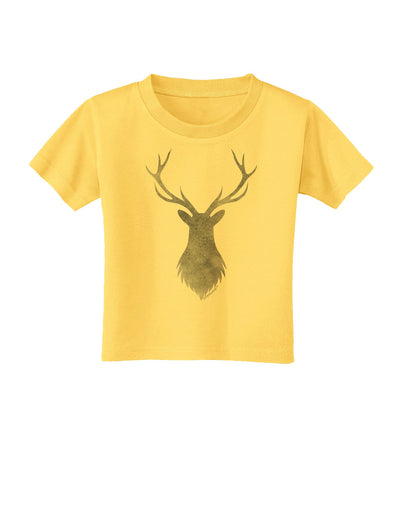 Majestic Stag Distressed Toddler T-Shirt-Toddler T-Shirt-TooLoud-Yellow-2T-Davson Sales