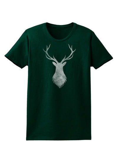 Majestic Stag Distressed Womens Dark T-Shirt-TooLoud-Forest-Green-Small-Davson Sales