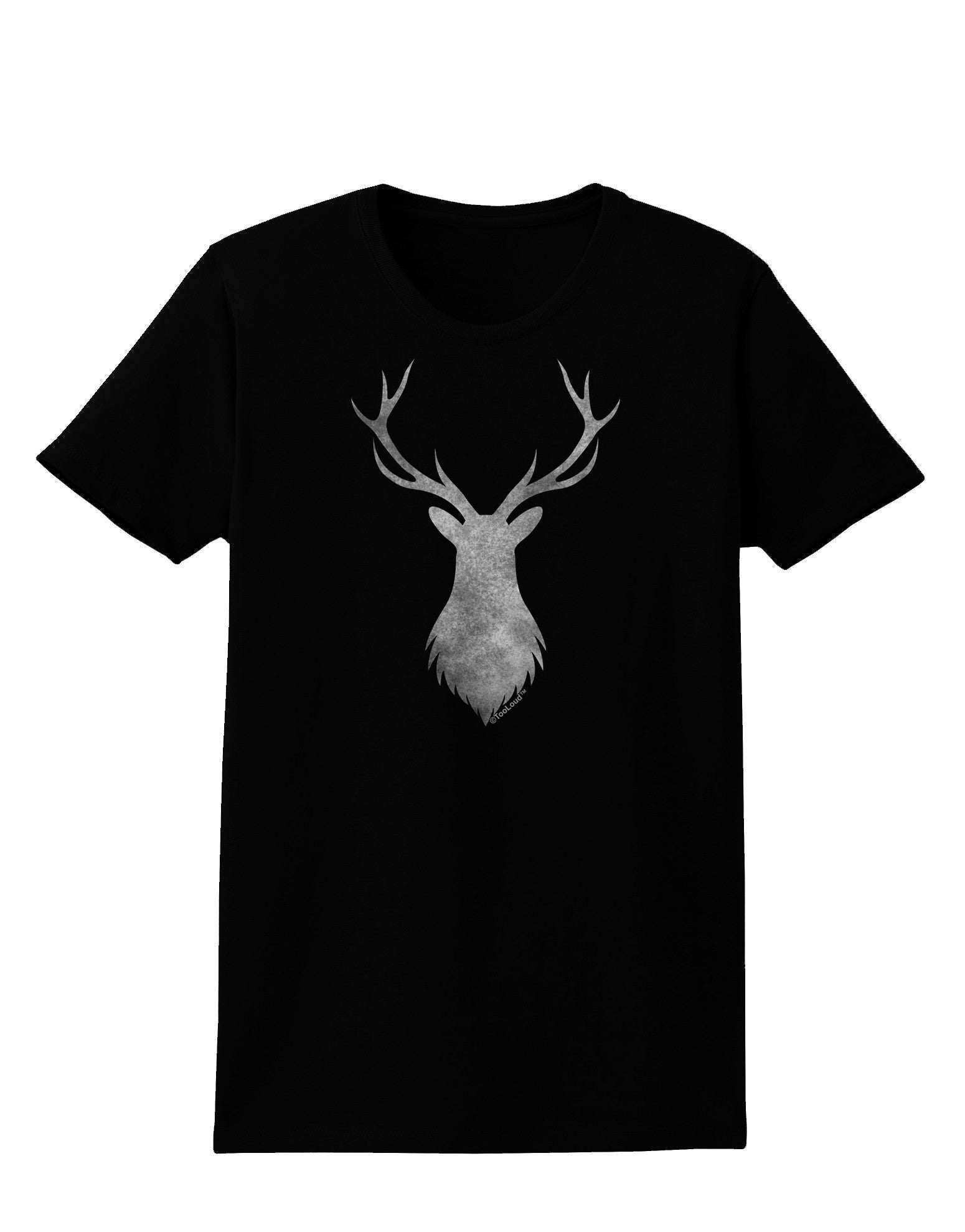 Majestic Stag Distressed Womens Dark T-Shirt-TooLoud-Black-X-Small-Davson Sales