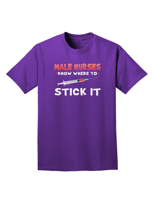 Male Nurses - Stick It Adult Dark T-Shirt-Mens T-Shirt-TooLoud-Purple-Small-Davson Sales