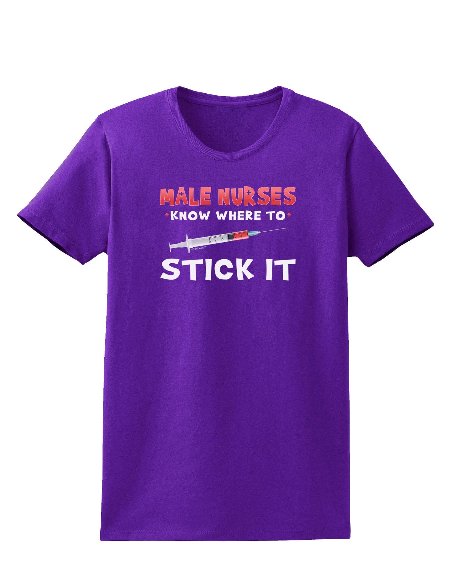 Male Nurses - Stick It Womens Dark T-Shirt-TooLoud-Purple-X-Small-Davson Sales