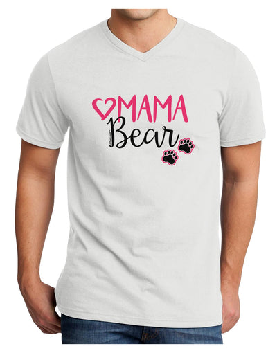 Mama Bear Paws Adult V-Neck T-shirt-Mens V-Neck T-Shirt-TooLoud-White-Small-Davson Sales