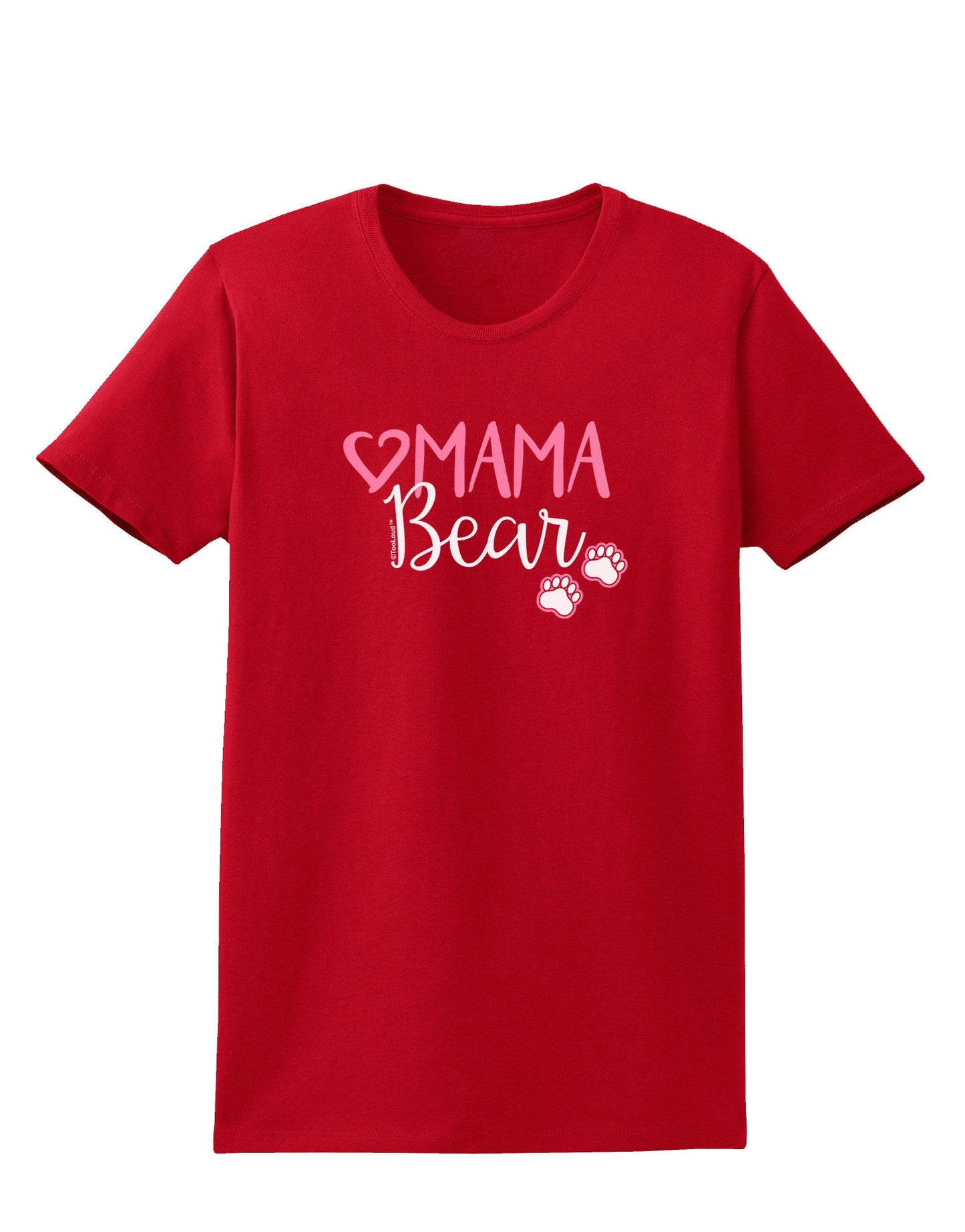 Mama Bear Paws Womens Dark T-Shirt-Womens T-Shirt-TooLoud-Red-X-Small-Davson Sales