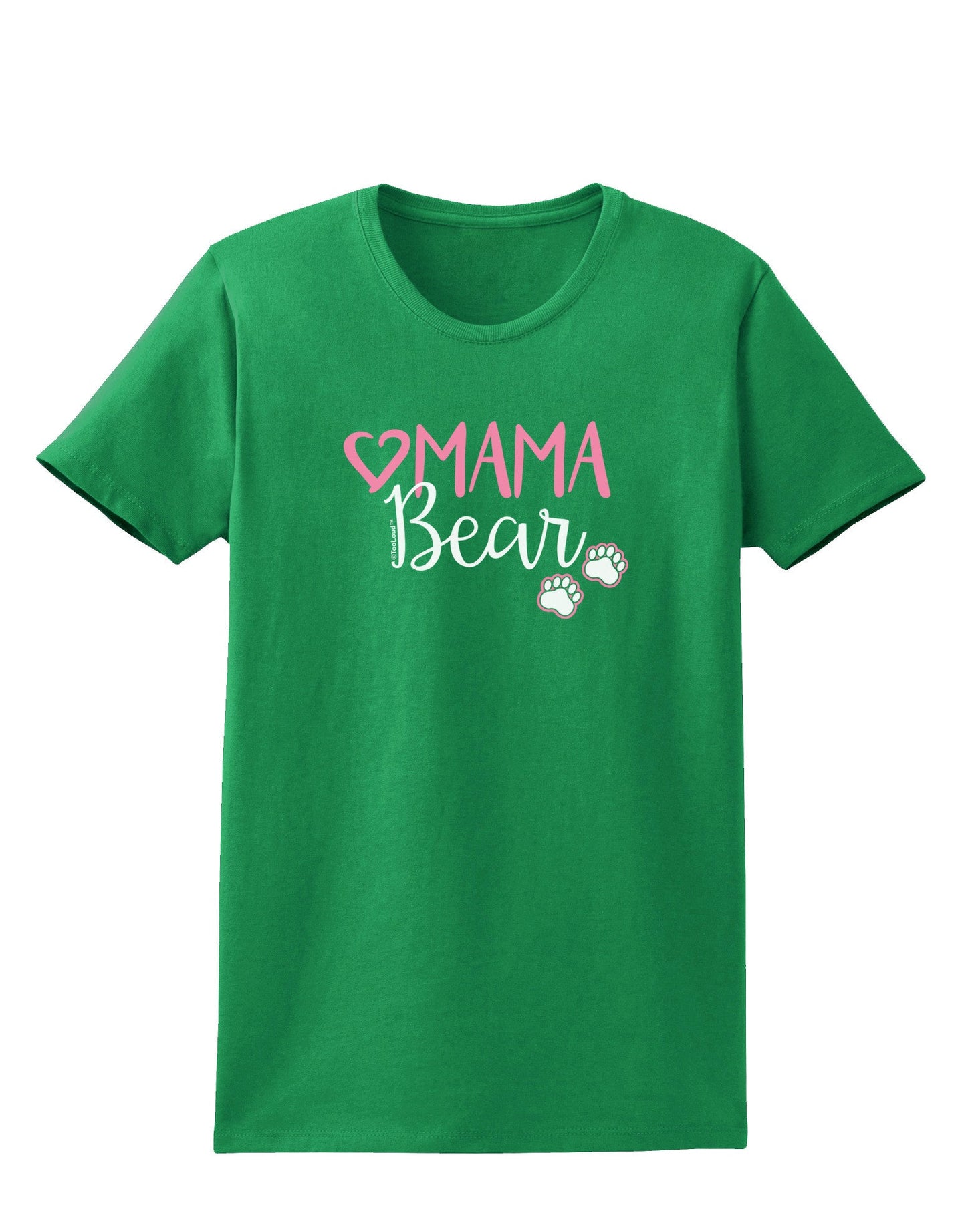 Mama Bear Paws Womens Dark T-Shirt-Womens T-Shirt-TooLoud-Kelly-Green-X-Small-Davson Sales