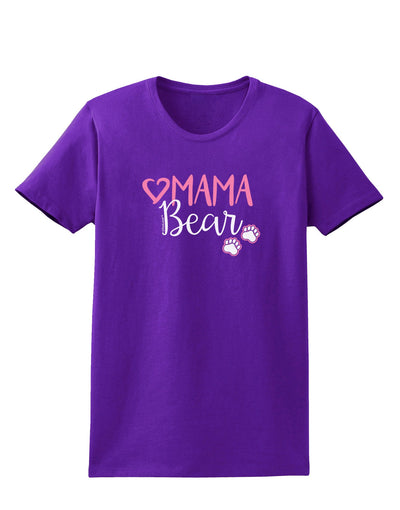 Mama Bear Paws Womens Dark T-Shirt-Womens T-Shirt-TooLoud-Purple-X-Small-Davson Sales