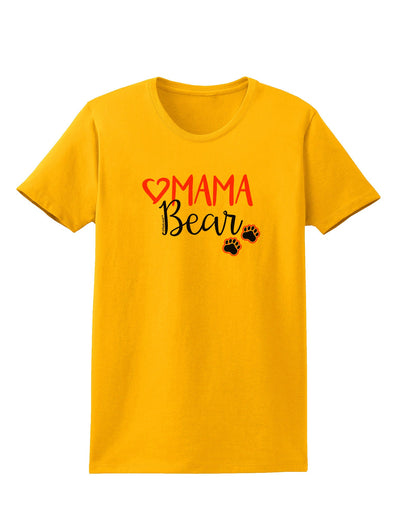 Mama Bear Paws Womens T-Shirt-Womens T-Shirt-TooLoud-Gold-X-Small-Davson Sales