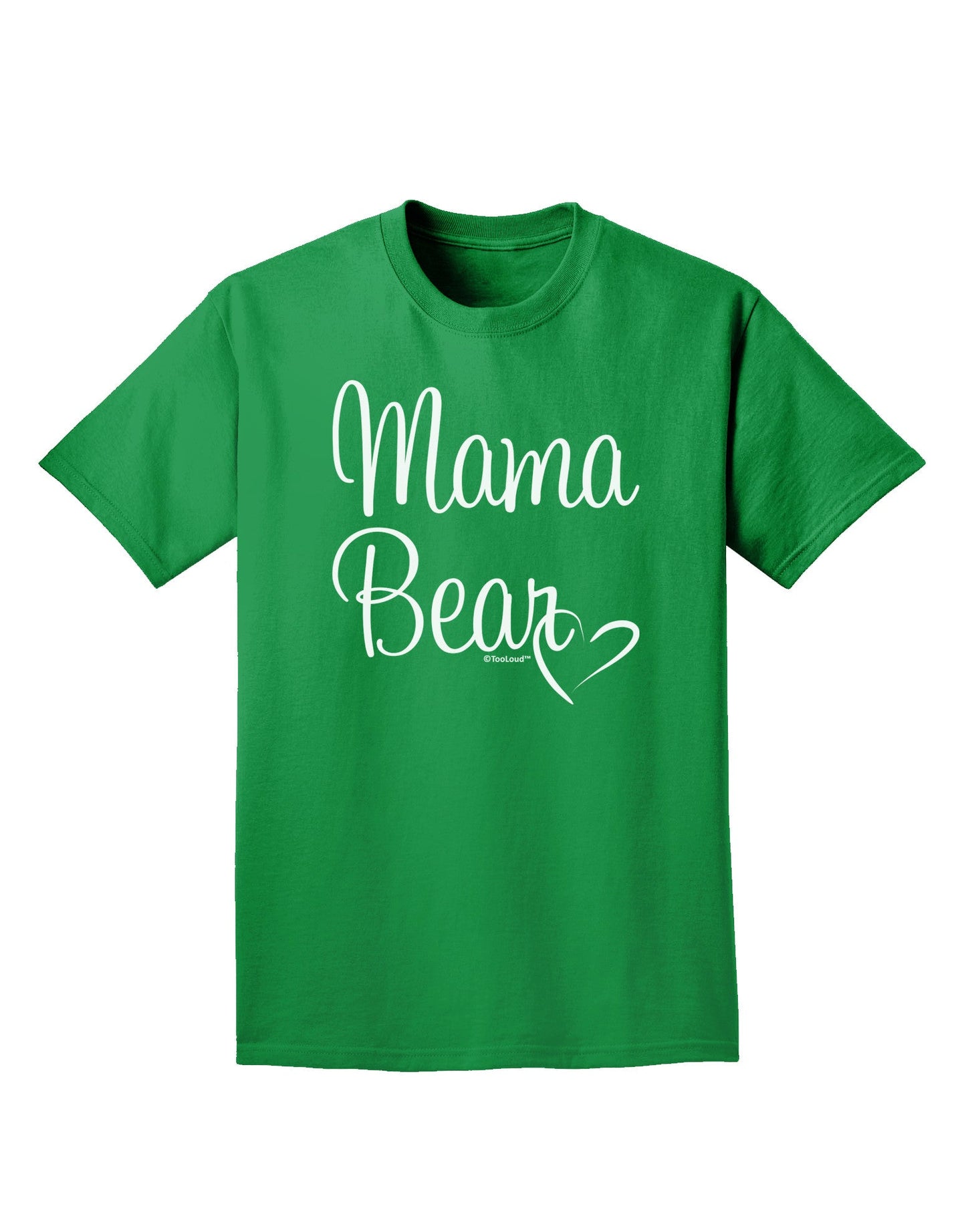 Mama Bear with Heart - Mom Design Adult Dark T-Shirt-Mens T-Shirt-TooLoud-Kelly-Green-Small-Davson Sales