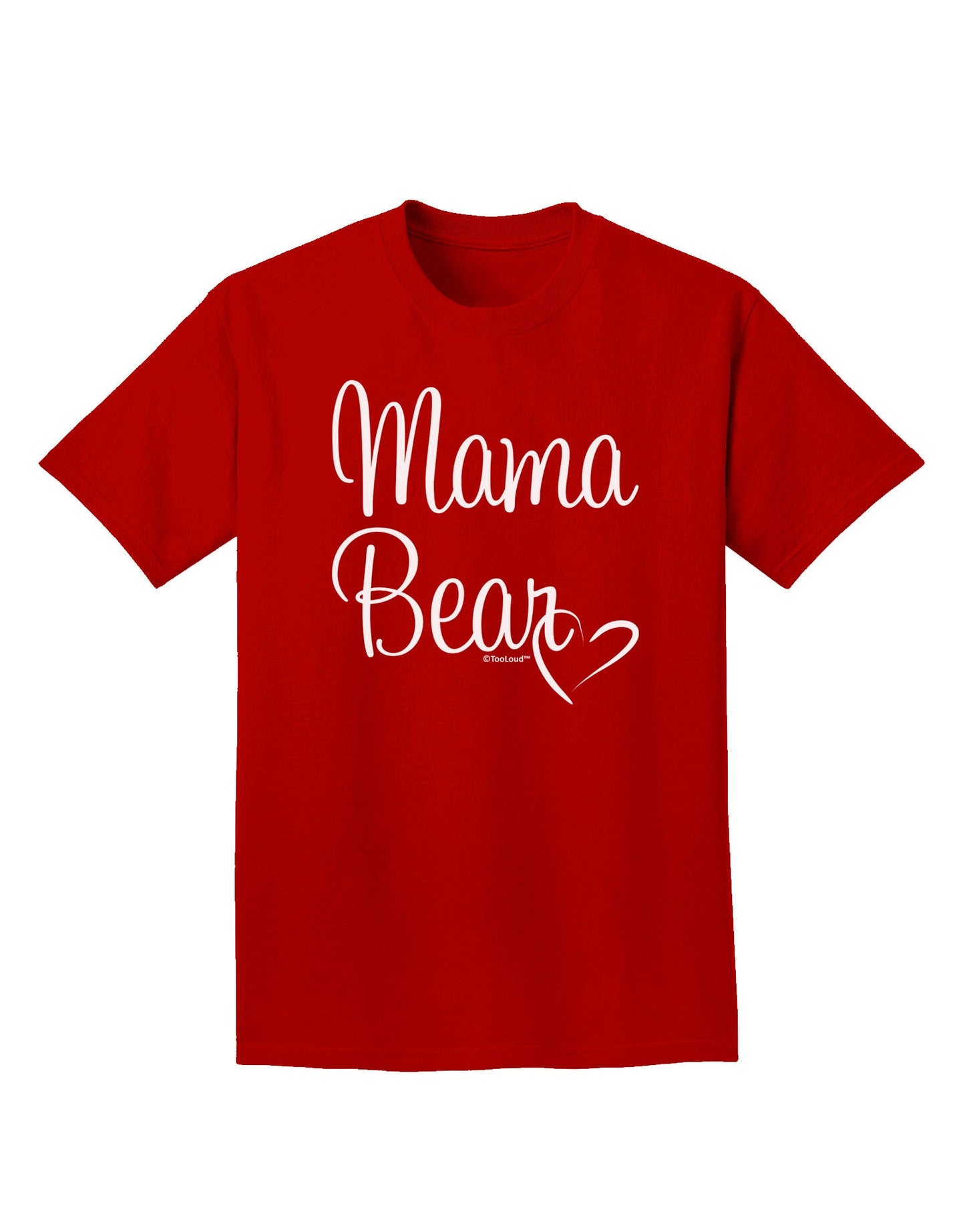 Mama Bear with Heart - Mom Design Adult Dark T-Shirt-Mens T-Shirt-TooLoud-Red-Small-Davson Sales