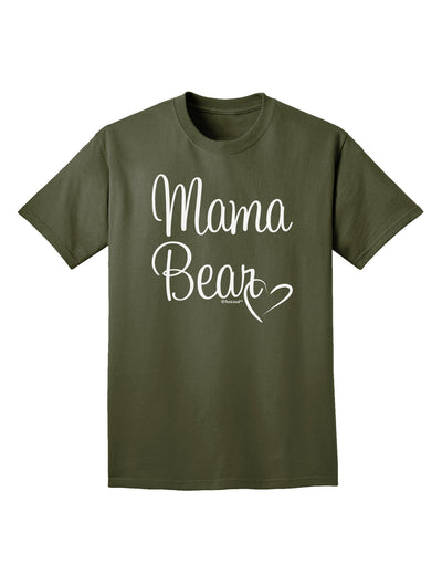 Mama Bear with Heart - Mom Design Adult Dark T-Shirt-Mens T-Shirt-TooLoud-Military-Green-Small-Davson Sales