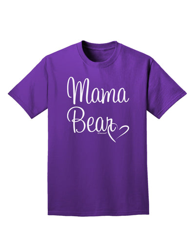 Mama Bear with Heart - Mom Design Adult Dark T-Shirt-Mens T-Shirt-TooLoud-Purple-Small-Davson Sales
