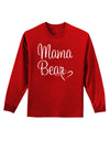 Mama Bear with Heart - Mom Design Adult Long Sleeve Dark T-Shirt-TooLoud-Red-Small-Davson Sales