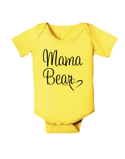 Mama Bear with Heart - Mom Design Baby Romper Bodysuit by TooLoud-Baby Romper-TooLoud-Yellow-06-Months-Davson Sales