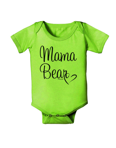 Mama Bear with Heart - Mom Design Baby Romper Bodysuit by TooLoud-Baby Romper-TooLoud-Lime-Green-06-Months-Davson Sales