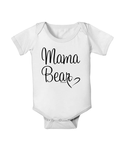 Mama Bear with Heart - Mom Design Baby Romper Bodysuit by TooLoud-Baby Romper-TooLoud-White-06-Months-Davson Sales