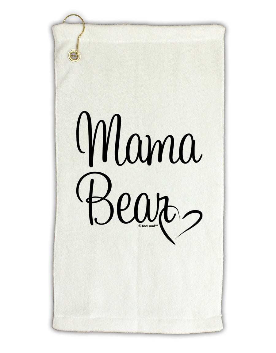 Mama Bear with Heart - Mom Design Micro Terry Gromet Golf Towel 16 x 25 inch by TooLoud-Golf Towel-TooLoud-White-Davson Sales