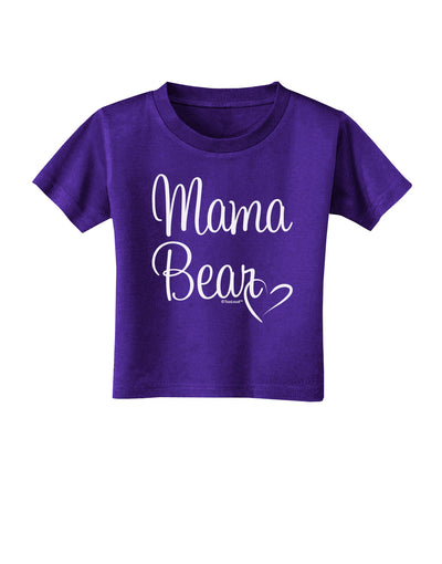 Mama Bear with Heart - Mom Design Toddler T-Shirt Dark by TooLoud-Toddler T-Shirt-TooLoud-Purple-2T-Davson Sales