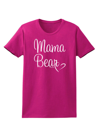 Mama Bear with Heart - Mom Design Womens Dark T-Shirt-Womens T-Shirt-TooLoud-Hot-Pink-Small-Davson Sales