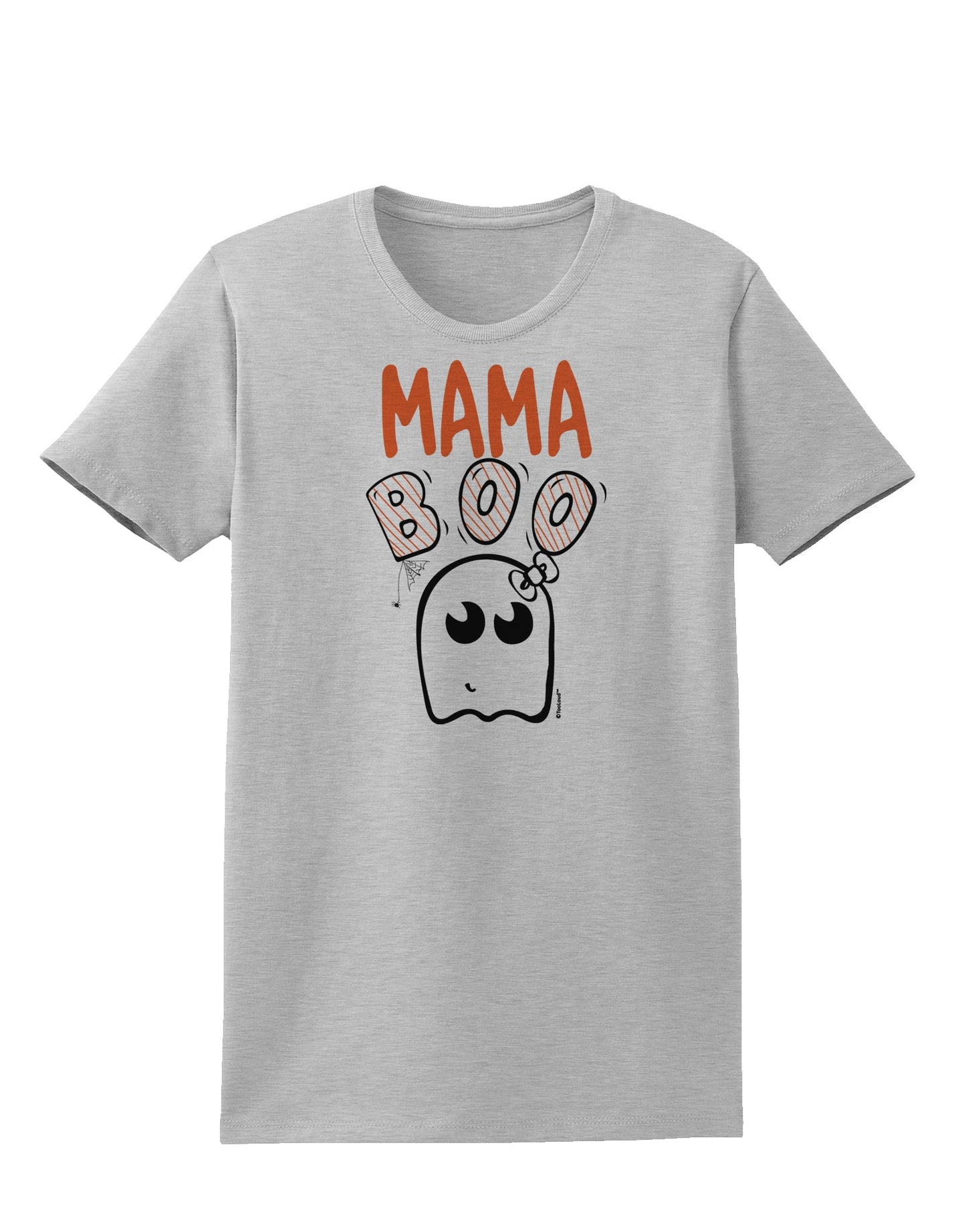 Mama Boo Ghostie Womens T-Shirt-Womens T-Shirt-TooLoud-AshGray-X-Small-Davson Sales