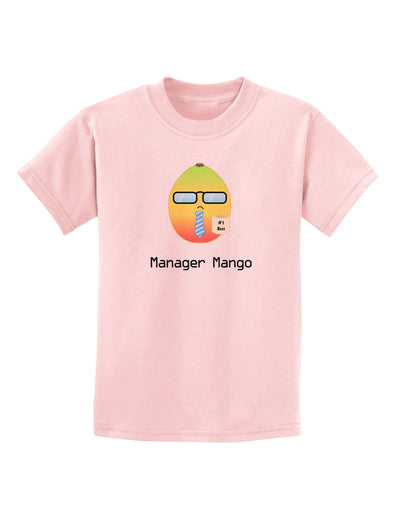 Manager Mango Text Childrens T-Shirt-Childrens T-Shirt-TooLoud-PalePink-X-Small-Davson Sales