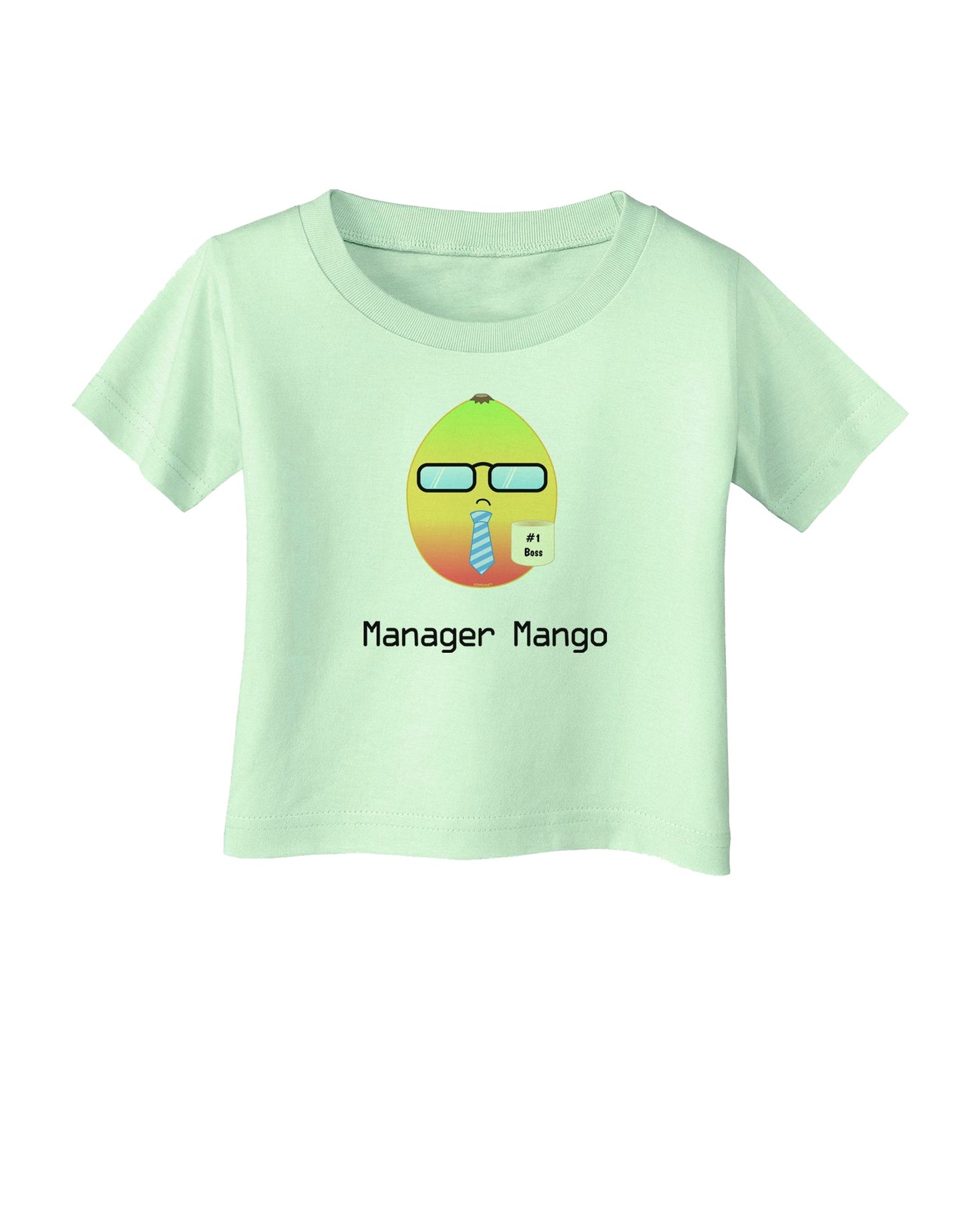 Manager Mango Text Infant T-Shirt-Infant T-Shirt-TooLoud-Light-Green-06-Months-Davson Sales