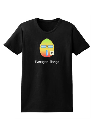 Manager Mango Text Womens Dark T-Shirt-TooLoud-Black-X-Small-Davson Sales