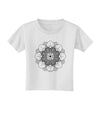 Mandala Coloring Book Style Toddler T-Shirt-Toddler T-Shirt-TooLoud-White-2T-Davson Sales