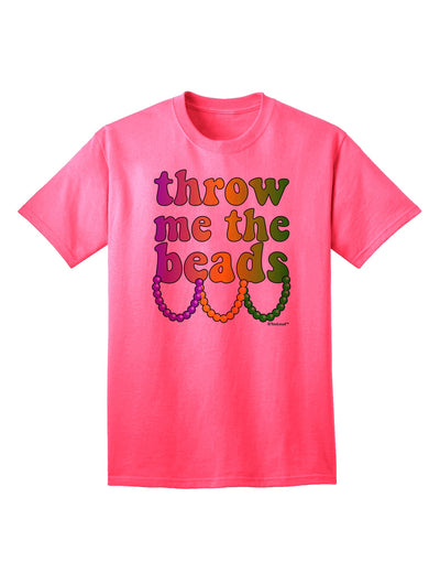 Mardi Gras Adult T-Shirt by TooLoud - A Captivating Collection of Exquisite Beaded Apparel-Mens T-shirts-TooLoud-Neon-Pink-Small-Davson Sales