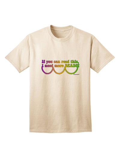 Mardi Gras Adult T-Shirt by TooLoud - A Must-Have for Bead Enthusiasts-Mens T-shirts-TooLoud-Natural-Small-Davson Sales