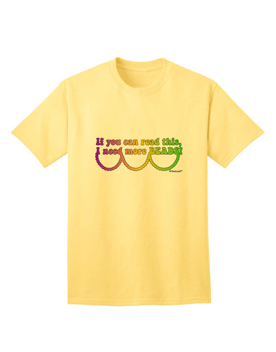 Mardi Gras Adult T-Shirt by TooLoud - A Must-Have for Bead Enthusiasts-Mens T-shirts-TooLoud-Yellow-Small-Davson Sales