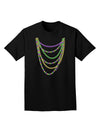 Mardi Gras Beads Necklaces Adult Dark T-Shirt-Mens T-Shirt-TooLoud-Black-Small-Davson Sales