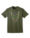 Mardi Gras Beads Necklaces Adult Dark T-Shirt-Mens T-Shirt-TooLoud-Military-Green-Small-Davson Sales