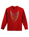 Mardi Gras Beads Necklaces Adult Long Sleeve Dark T-Shirt-TooLoud-Red-Small-Davson Sales