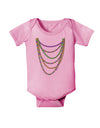 Mardi Gras Beads Necklaces Baby Romper Bodysuit-Baby Romper-TooLoud-Light-Pink-06-Months-Davson Sales