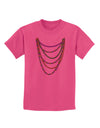 Mardi Gras Beads Necklaces Childrens T-Shirt-Childrens T-Shirt-TooLoud-Sangria-X-Small-Davson Sales