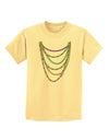 Mardi Gras Beads Necklaces Childrens T-Shirt-Childrens T-Shirt-TooLoud-Daffodil-Yellow-X-Small-Davson Sales