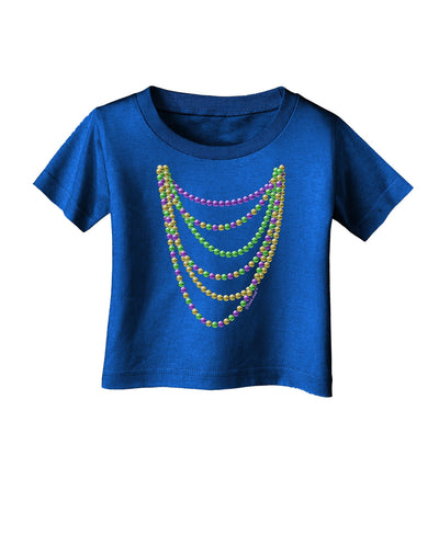 Mardi Gras Beads Necklaces Infant T-Shirt Dark-Infant T-Shirt-TooLoud-Royal-Blue-06-Months-Davson Sales