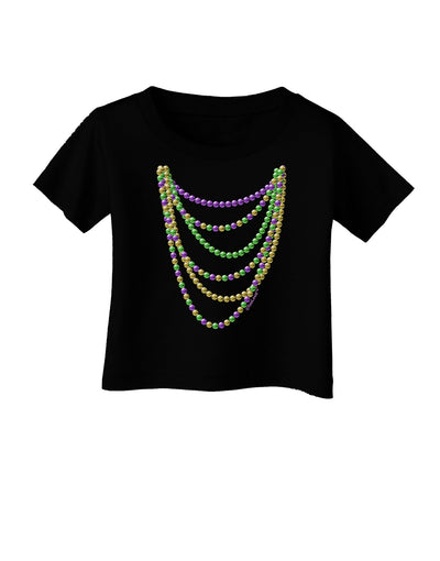 Mardi Gras Beads Necklaces Infant T-Shirt Dark-Infant T-Shirt-TooLoud-Black-06-Months-Davson Sales