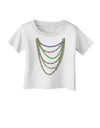 Mardi Gras Beads Necklaces Infant T-Shirt-Infant T-Shirt-TooLoud-White-06-Months-Davson Sales