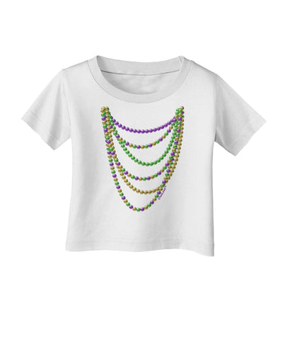 Mardi Gras Beads Necklaces Infant T-Shirt-Infant T-Shirt-TooLoud-White-06-Months-Davson Sales