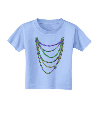 Mardi Gras Beads Necklaces Toddler T-Shirt-Toddler T-Shirt-TooLoud-Aquatic-Blue-2T-Davson Sales